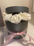 White rose box with diamanté