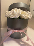 White rose box with diamanté